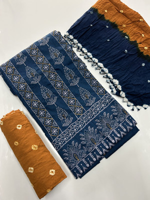 MADHURI CREATION Pure Cotton Embellished Salwar Suit Material