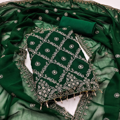 Divastri Georgette Embroidered Salwar Suit Material