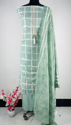 Fatima fashion Viscose Rayon Checkered Salwar Suit Material