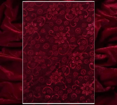 N A Attire Velvet Printed Multipurpose Running Fabric