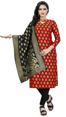 NIYAMI Jacquard Solid Salwar Suit Material