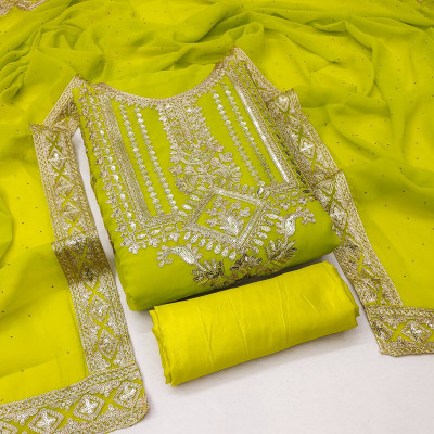 Divastri Georgette Embroidered Salwar Suit Material