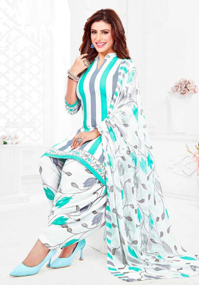HONEYFASHION Crepe Floral Print Salwar Suit Material
