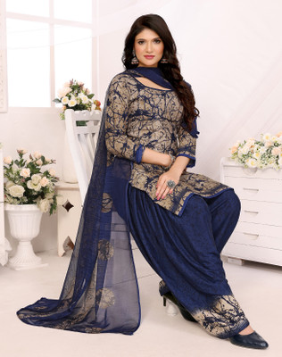 KurtiKo Crepe Printed Salwar Suit Material