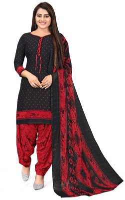 Threads Crepe Printed Salwar Suit Material