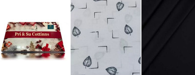 Pri & Su CottLinns Cotton Blend Floral Print Shirt & Trouser Fabric