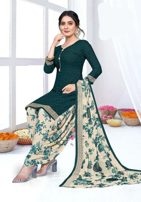 SIMPLYETHNIC Crepe Printed Kurta & Churidar Material