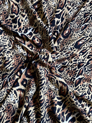 NK Textiles Cotton Lycra Animal Print Multi-purpose Fabric