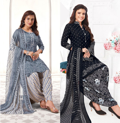 SIMPLYETHNIC Crepe Self Design Salwar Suit Material