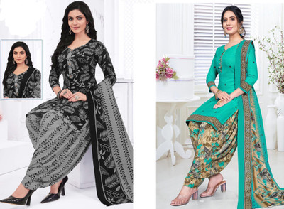 SIMPLYETHNIC Crepe Self Design Salwar Suit Material