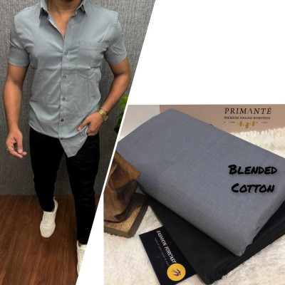 didhiti Cotton Blend Solid Shirt & Trouser Fabric