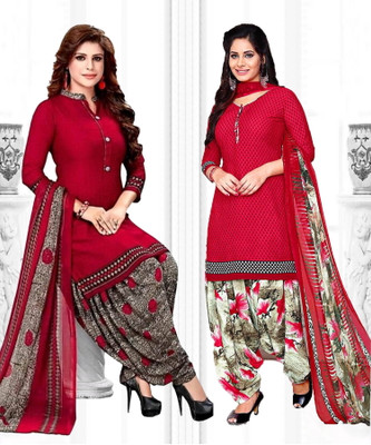 YASHIKA Crepe Printed Salwar Suit Material