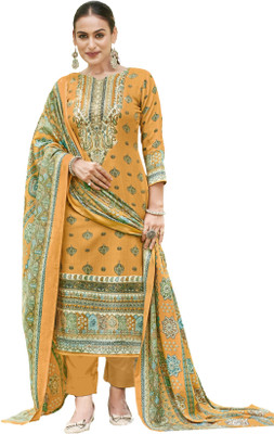ShEmpire Wool Printed Salwar Suit Material