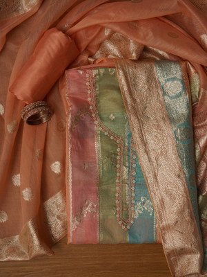 Jaipur Kurti Silk Blend Self Design Salwar Suit Material