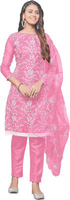 Divastri Organza Embroidered Salwar Suit Material