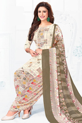 SEWDHAGA Crepe Printed Kurta & Patiyala Material