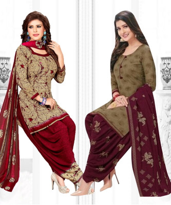 ANIRAV Crepe Printed Salwar Suit Material
