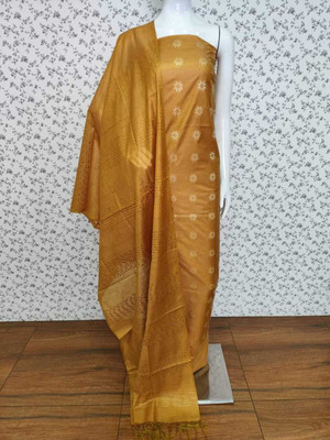 Aamir Fashion Textile Cotton Silk Self Design, Striped Kurta & Churidar Material