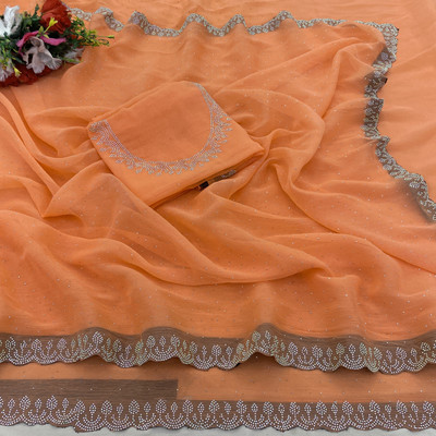 MIYANI FAB Organza Embroidered Blouse Material