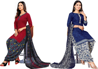 KISSAH Crepe Printed Salwar Suit Material