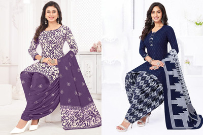 SIMPLYETHNIC Crepe Embroidered Salwar Suit Material