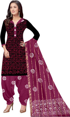 MADHURI CREATION Cotton Blend Printed Salwar Suit Material
