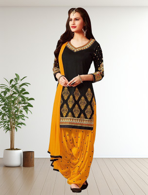 JATADHAR FAB Crepe Floral Print Salwar Suit Material