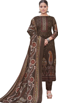 DRAVINAM Trends Wool Printed Salwar Suit Material