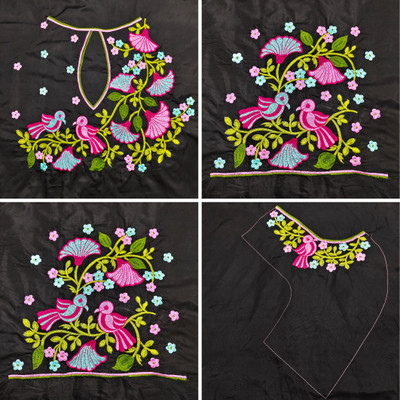 RAJVILASH Art Silk Embroidered Blouse Material