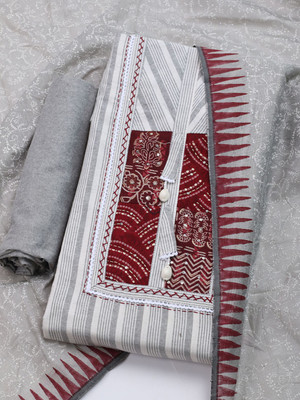 Meena Bazaar Chanderi Printed Salwar Suit Material