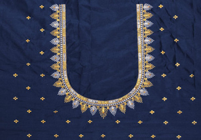 moltera Cotton Silk Embroidered Blouse Material