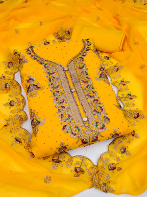 Nayanthara Trends Georgette Embroidered Salwar Suit Material