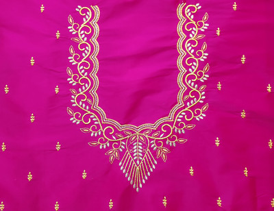 vishwambhari enterprise Art Silk Embroidered Blouse Material