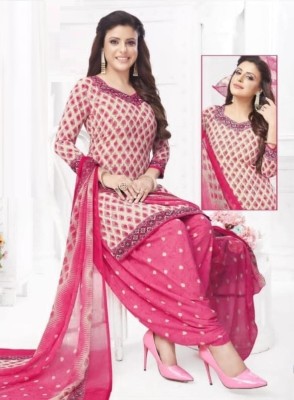 Surat Honeyfashion Crepe Printed Salwar Suit Material