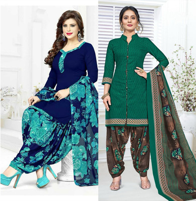 laxmi creation Crepe Printed Salwar Suit Material