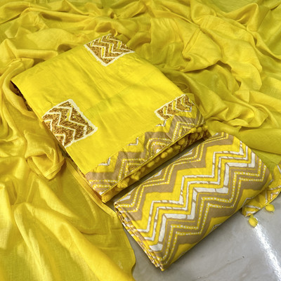 krishna boutique Pure Cotton Printed Salwar Suit Material