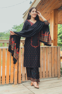 HouseOfCommon Wool Self Design Kurta & Palazzo Material