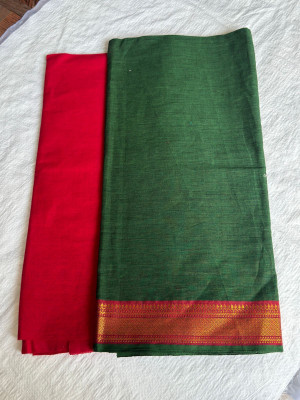HEARTLOOM Pure Cotton Self Design Salwar Suit Material