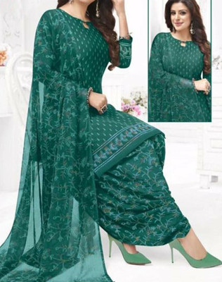 S Creation Crepe Printed Salwar Suit Material