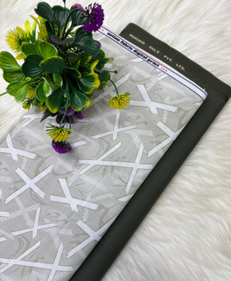 Jalaram Creation Cotton Blend Printed Shirt & Trouser Fabric