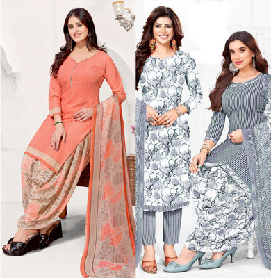 SIMPLYETHNIC Crepe Self Design Salwar Suit Material