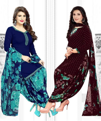 YASHIKA Crepe Printed Salwar Suit Material