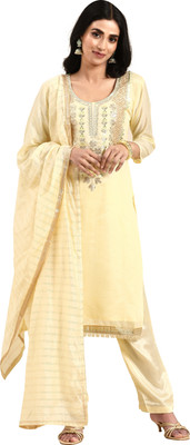 Rajnandini Chanderi Embellished Salwar Suit Material