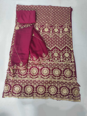 STYLEFLORA Georgette Embroidered Salwar Suit Material