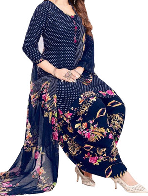 Aumki Crepe Printed Salwar Suit Material