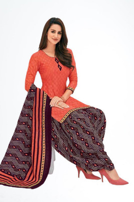 djn creation Crepe Printed Salwar Suit Material