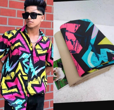 WELE DERBIES Polyester Printed Shirt Fabric