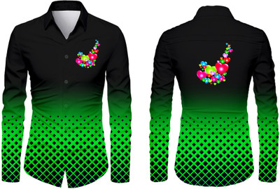 AviraEnterprise Men Printed Casual Green Shirt