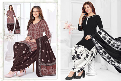 SEWDHAGA Crepe Printed Salwar Suit Material
