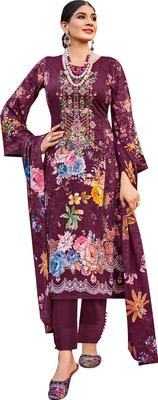 HouseOfCommon Pure Cotton Embroidered Salwar Suit Material